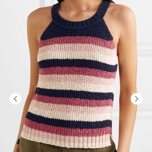 J.CREW STRIPED COTTON BLEND TANK SIZE SMALL